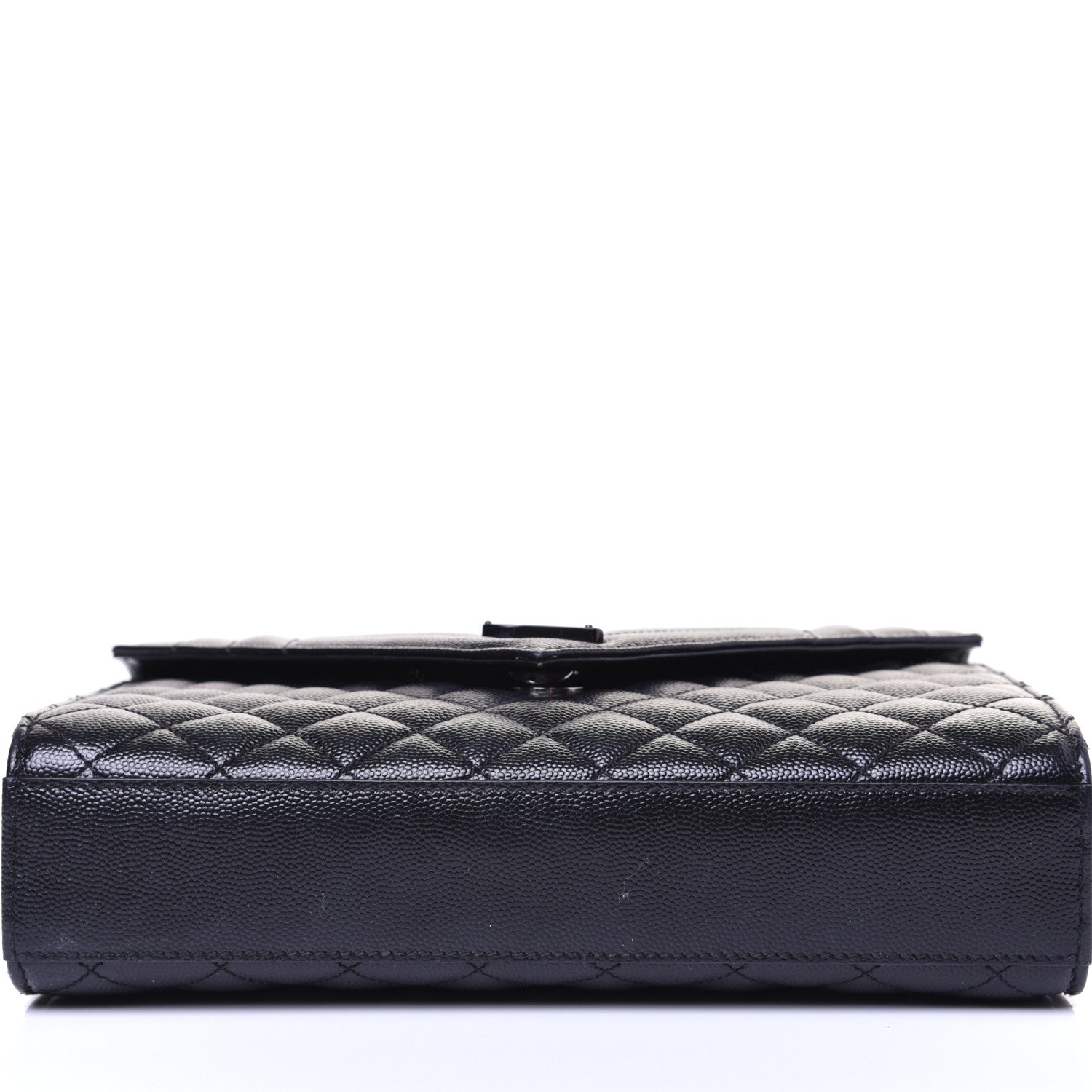 Saint Laurent Grain De Poudre Textured Mixed Matelasse Triquilt Medium Monogram Satchel Black 9 of 13