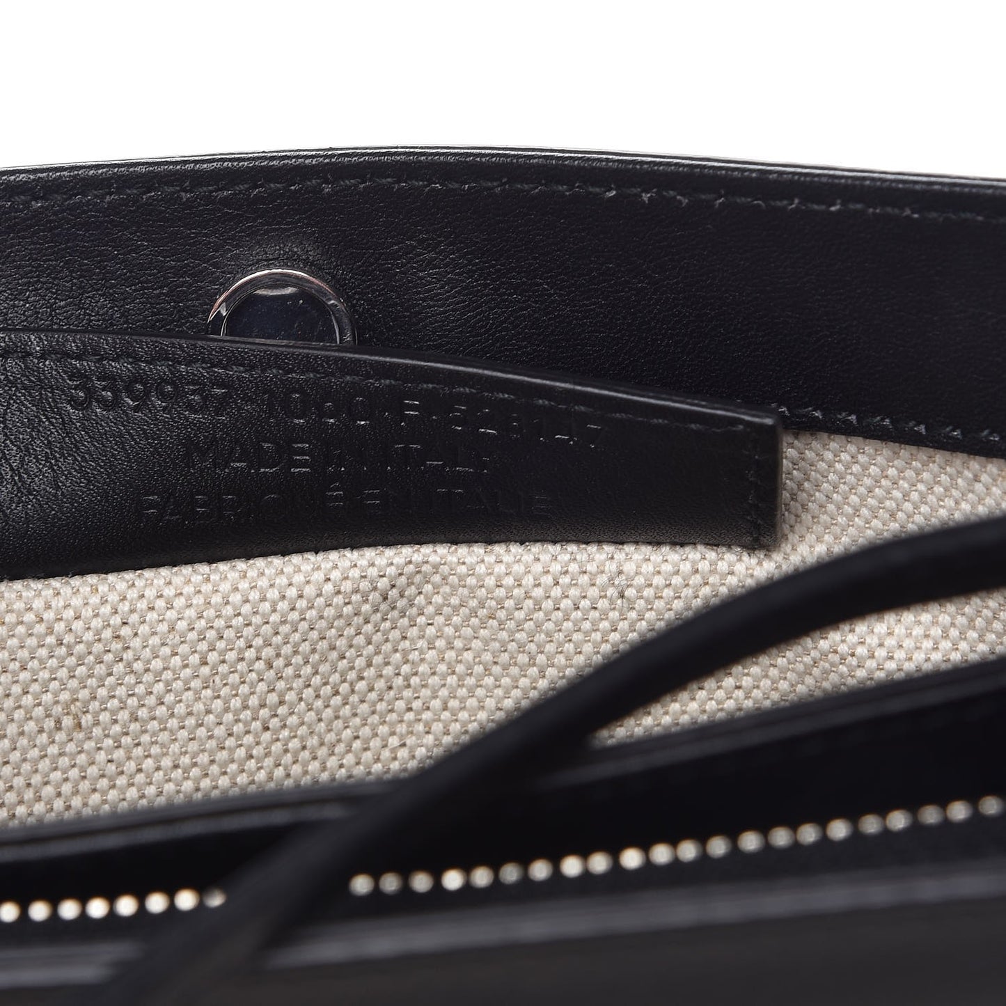 Cotton Canvas Pochette Crossbody Bag Black