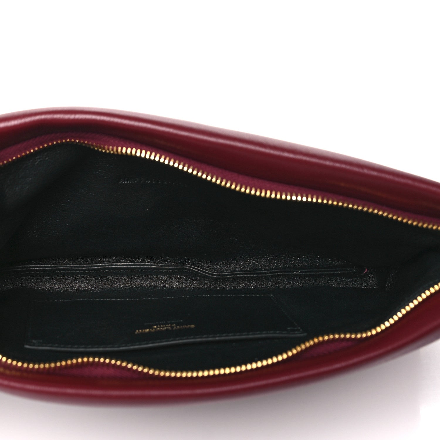 Saint Laurent Lambskin Long Calypso Pouch Rouge Merlot 5 of 10