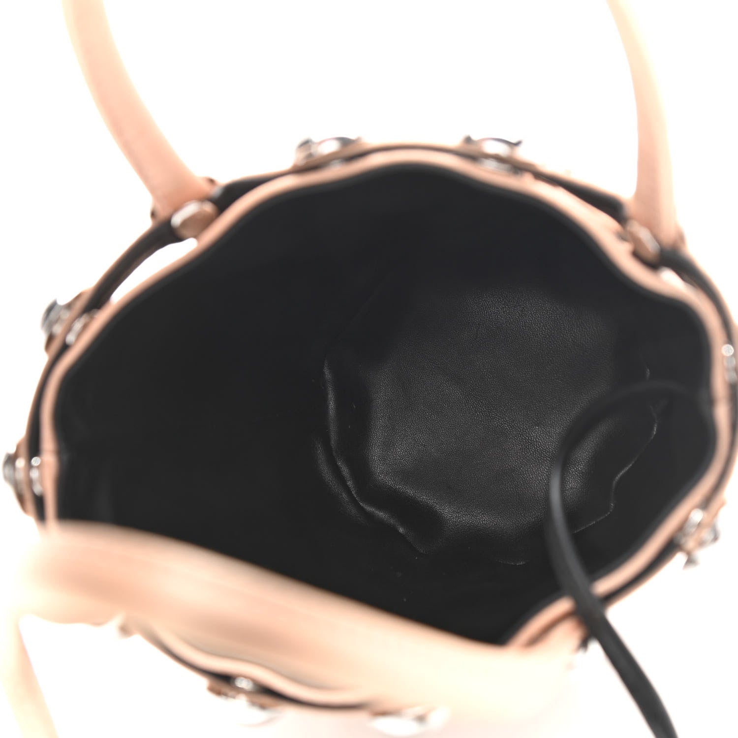 Alexander Wang Satin Embellished Mini Roxy Bucket Bag Nude 5 of 9