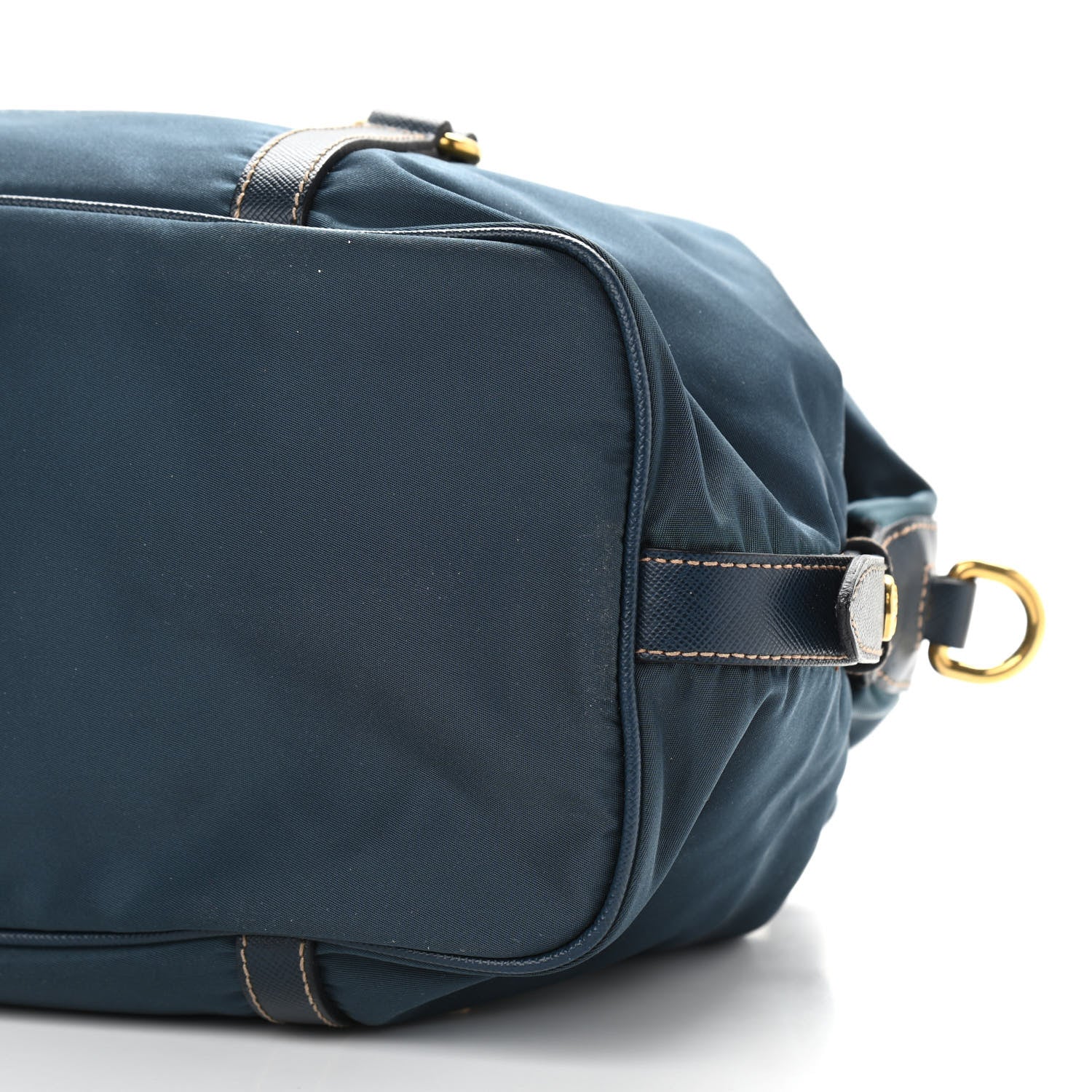 Prada Tessuto Nylon Jacquard Logo Shoulder Bag Denim 12 of 13