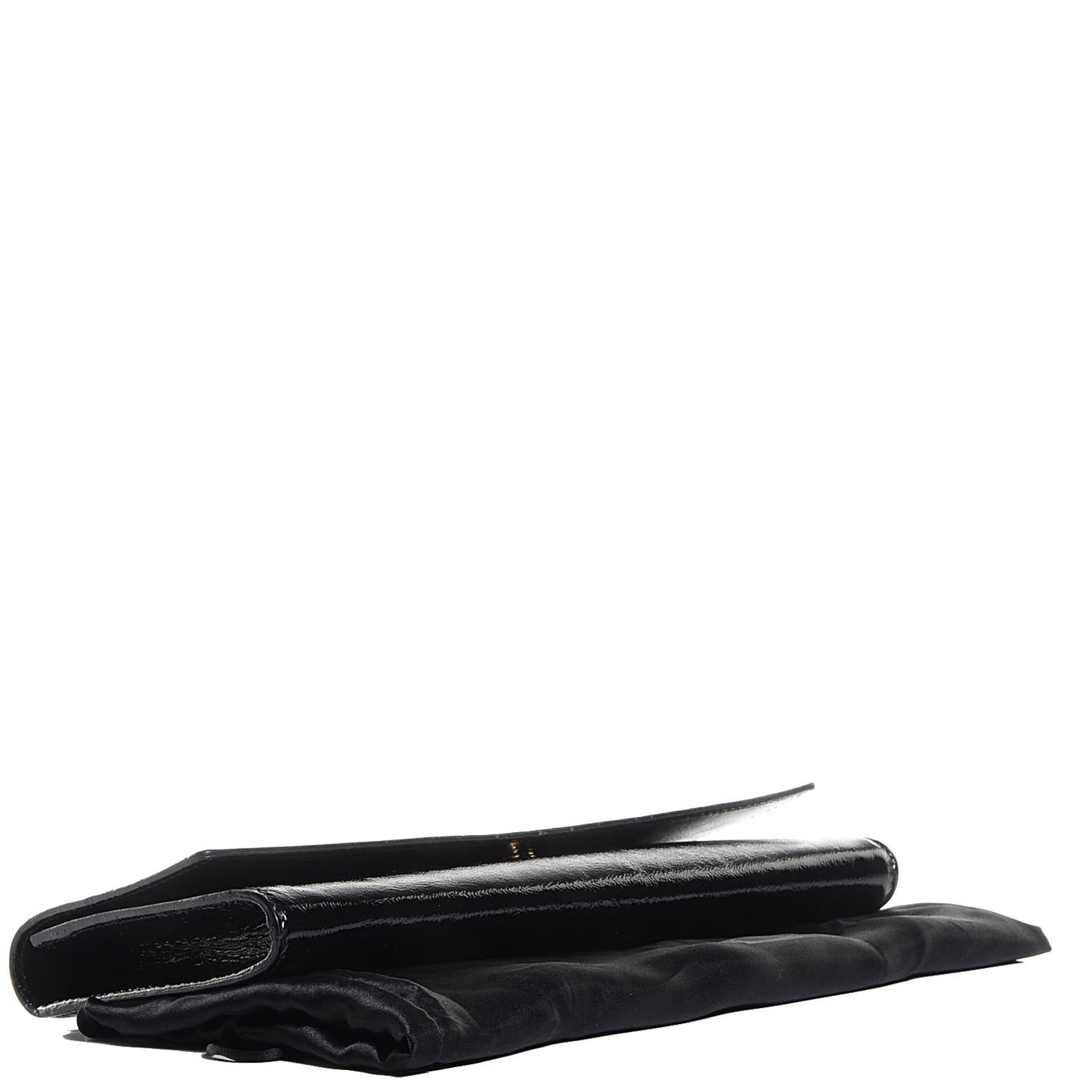 Textured Patent Monogram Small Belle De Jour Clutch Black