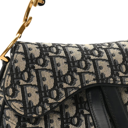 Christian Dior Oblique Mini Saddle Bag Blue 8 of 10