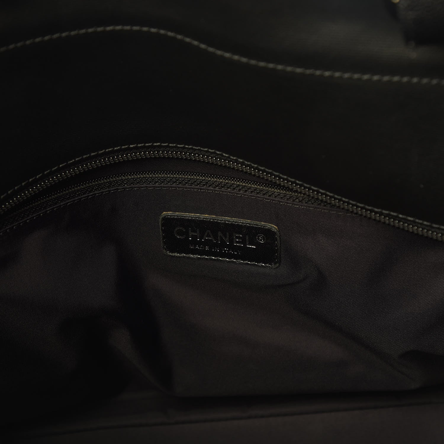 Chanel Coated Canvas Quilted Large Paris Biarritz Tote Black 7 of 10