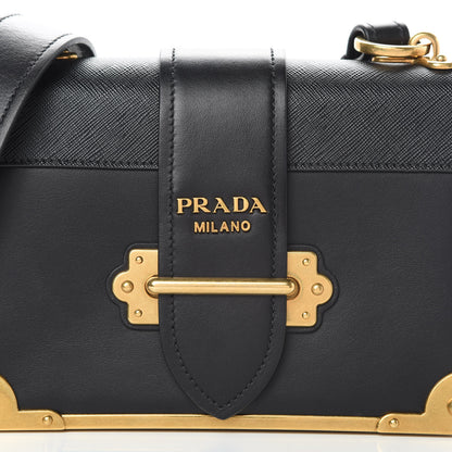 Prada City Calf Saffiano Cahier Bag Black 7 of 9