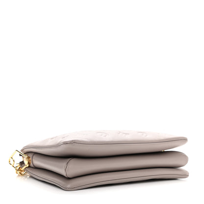 Louis Vuitton Lambskin Embossed Monogram Coussin PM Grey 4 of 8