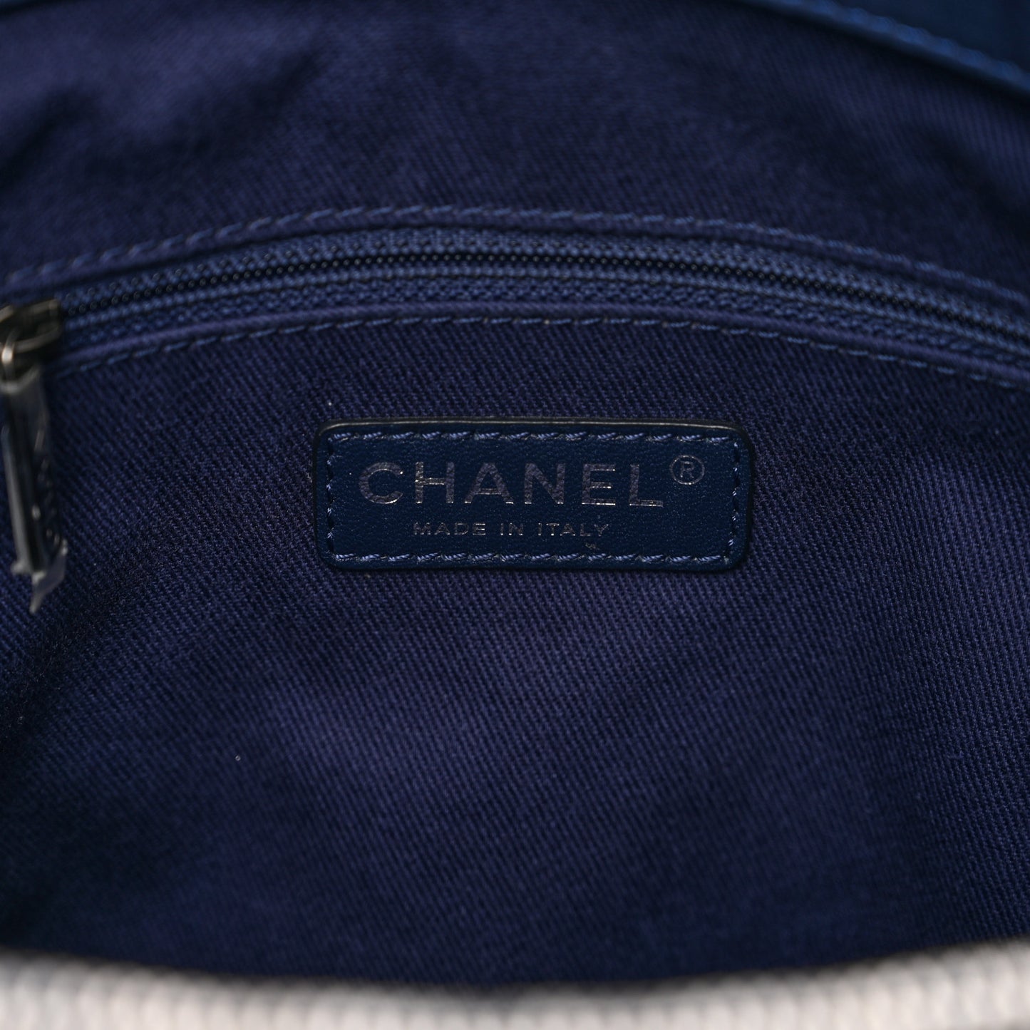 Lambskin Quilted New Bubble North South Tote Navy