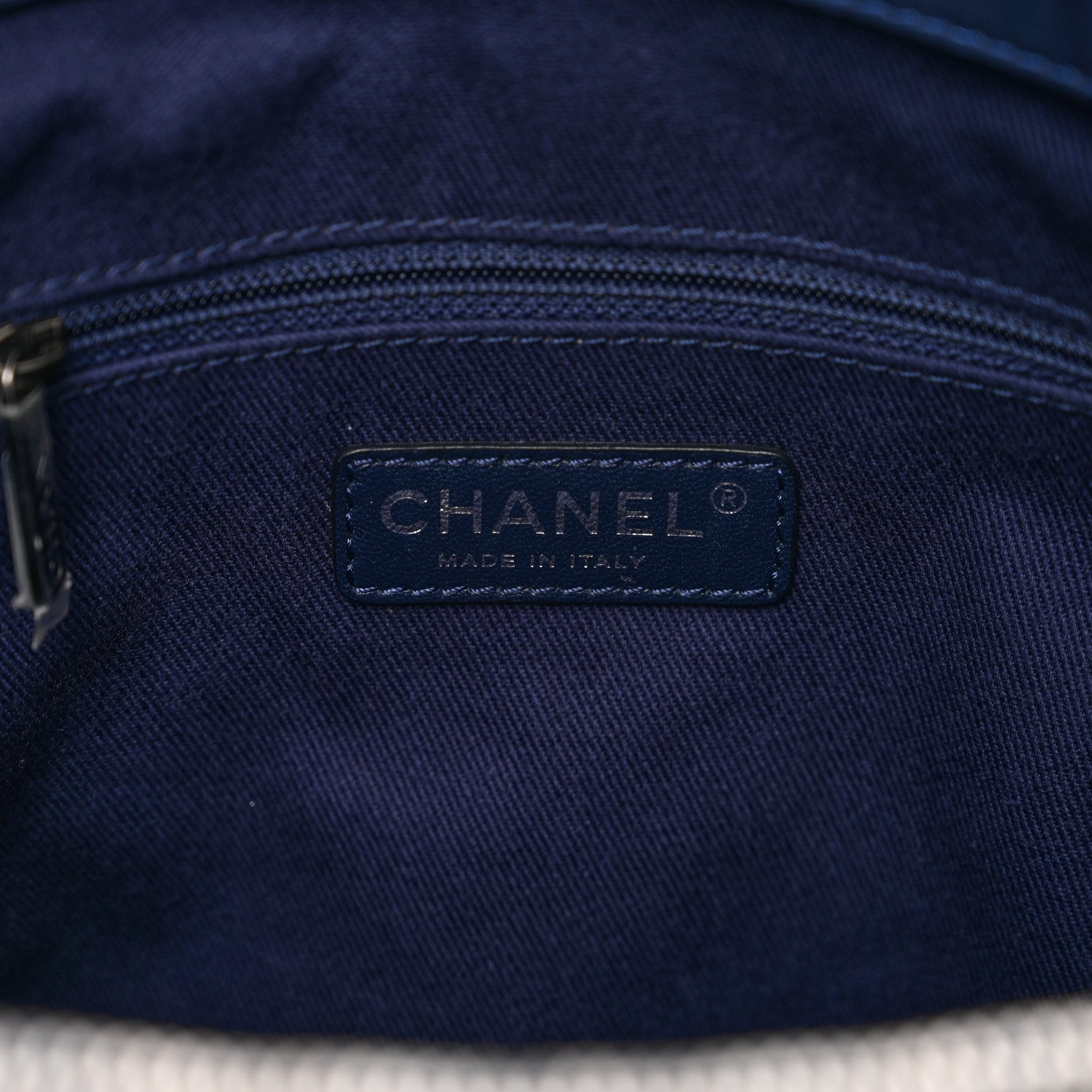 Chanel Lambskin Quilted New Bubble North South Tote Navy 8 of 12