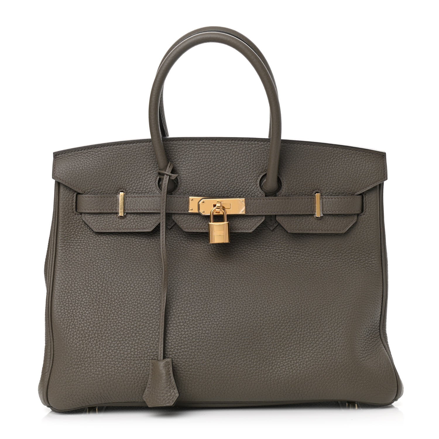Hermes Taurillon Clemence Birkin 35 Etain 1 of 13