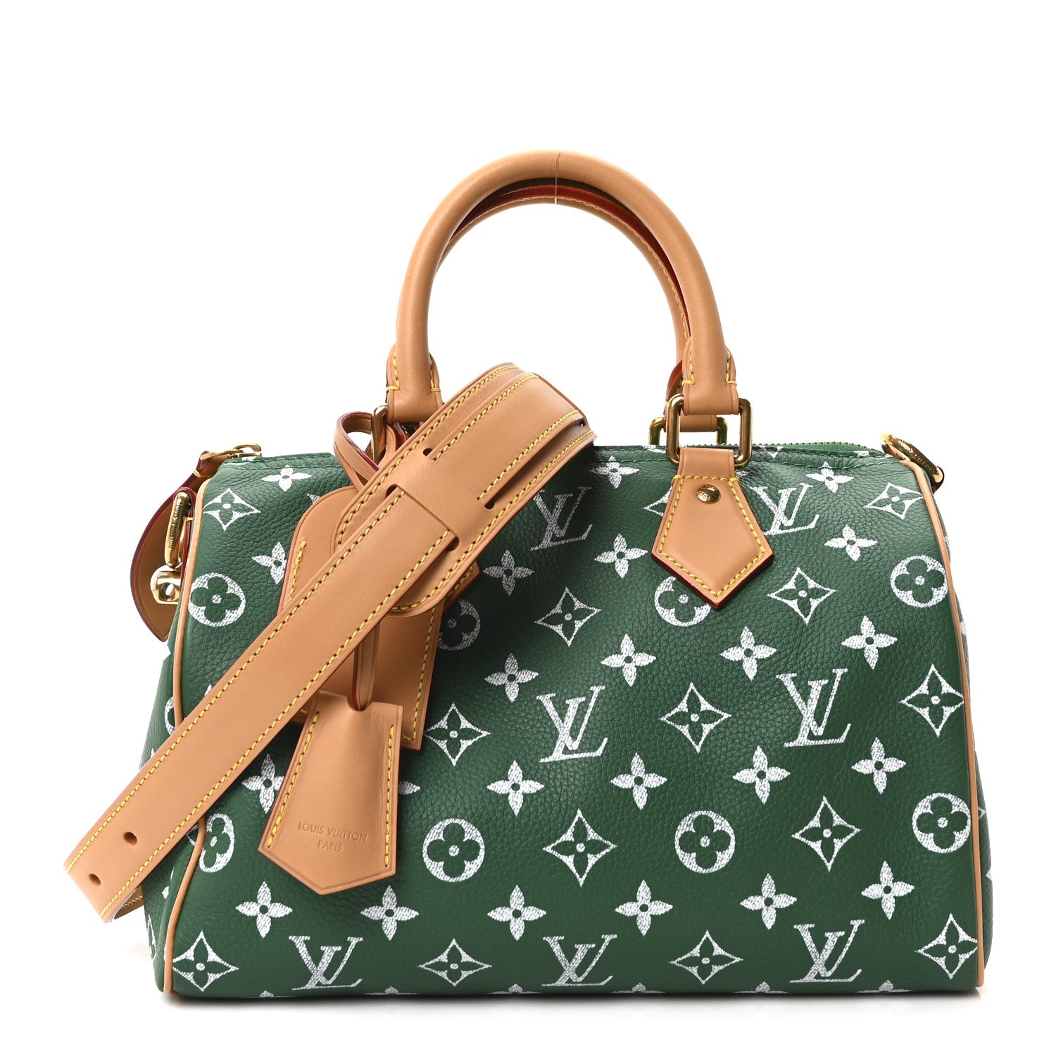 Louis Vuitton Calfskin Monogram Speedy P9 Bandouliere 25 Green
