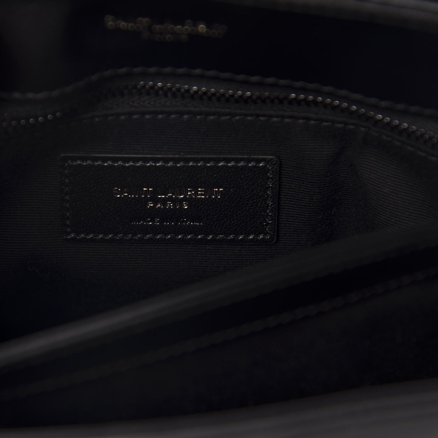 Calfskin Y Quilted Monogram Toy Loulou Crossbody Bag Black