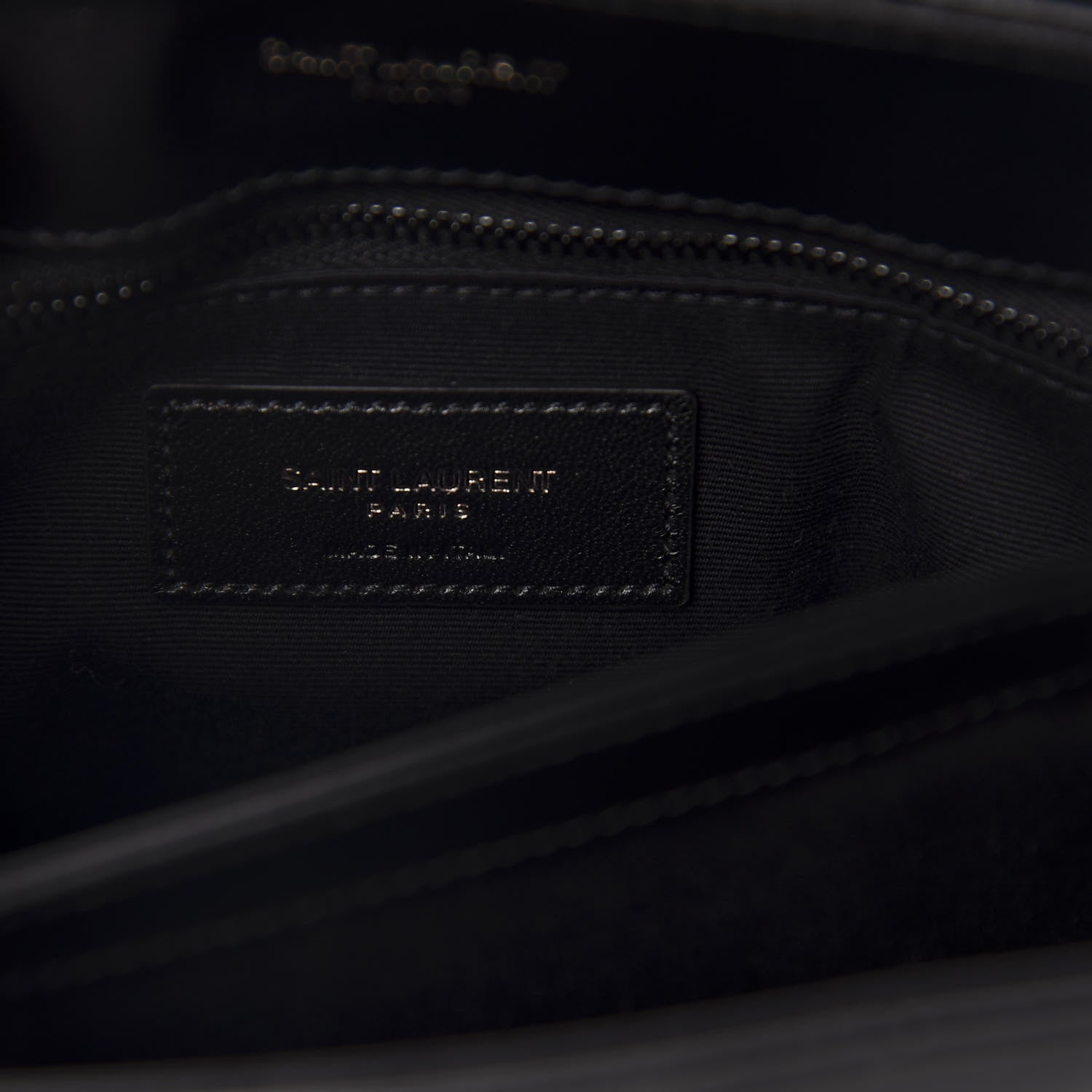 Saint Laurent Calfskin Y Quilted Monogram Toy Loulou Crossbody Bag Black 8 of 12