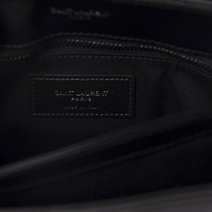 Saint Laurent Calfskin Y Quilted Monogram Toy Loulou Crossbody Bag Black 8 of 12
