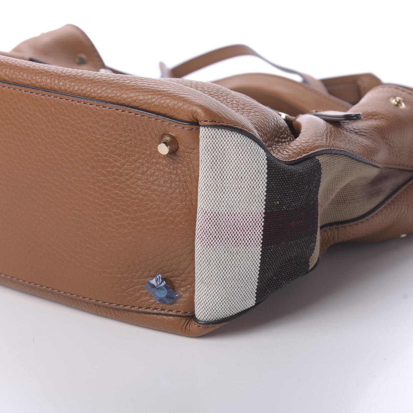 Grainy Calfskin House Check Small Maidstone Saddle Brown