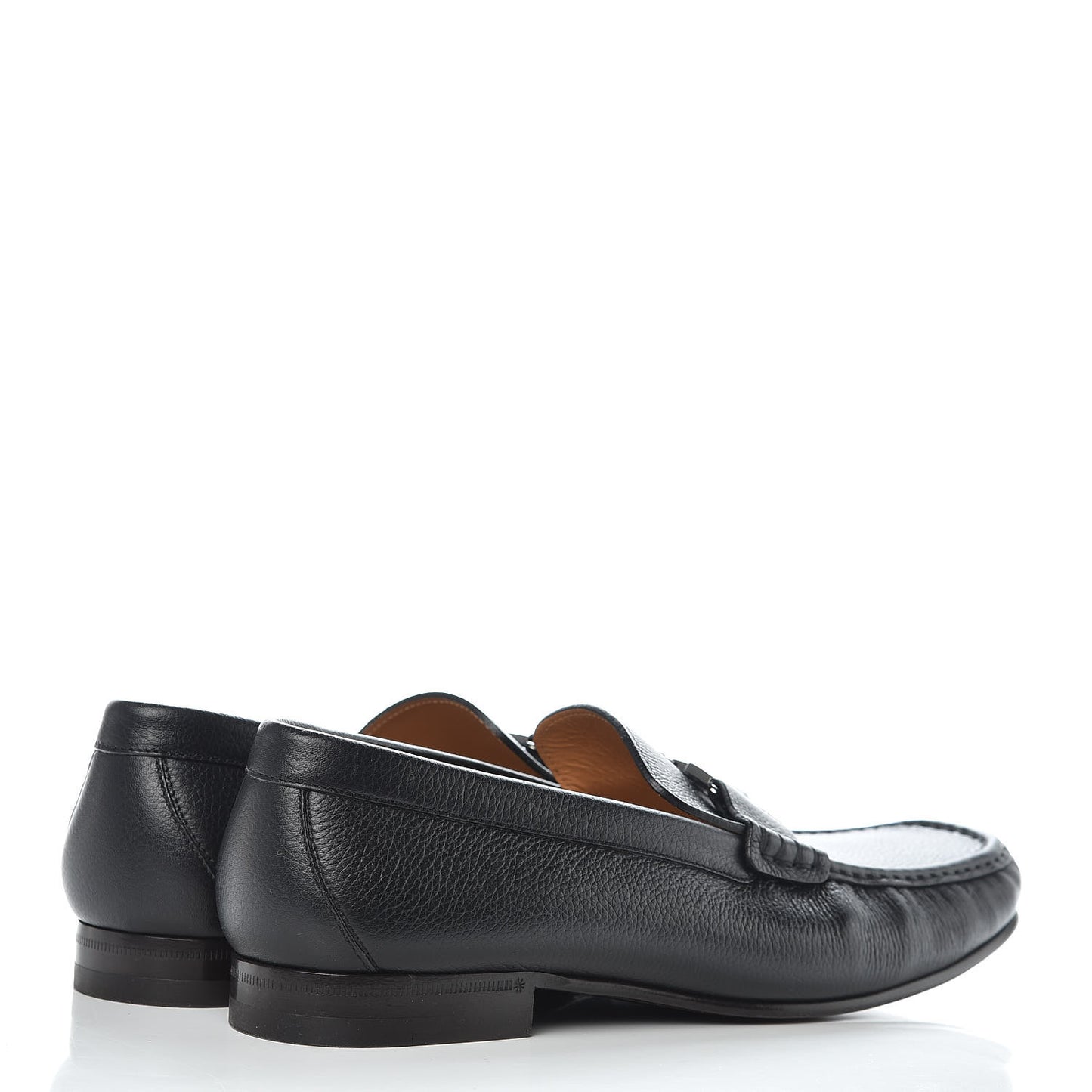 Calfskin Mens Montaigne Loafers 9.5 Black