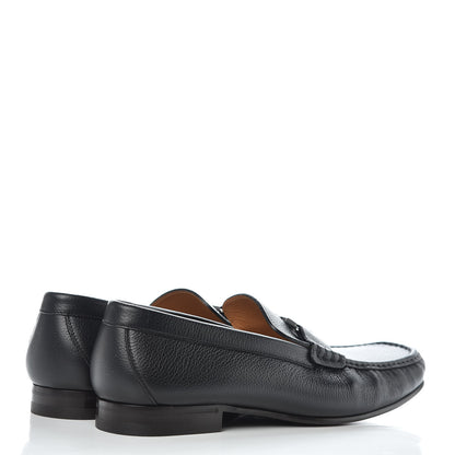 Louis Vuitton Calfskin Mens Montaigne Loafers 9.5 Black 4 of 9