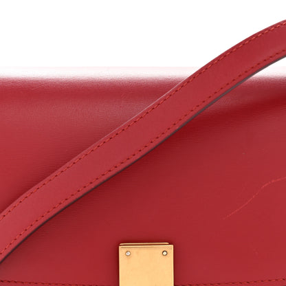 Celine Smooth Calfskin Small Classic Box Flap Bag Red 9 of 13
