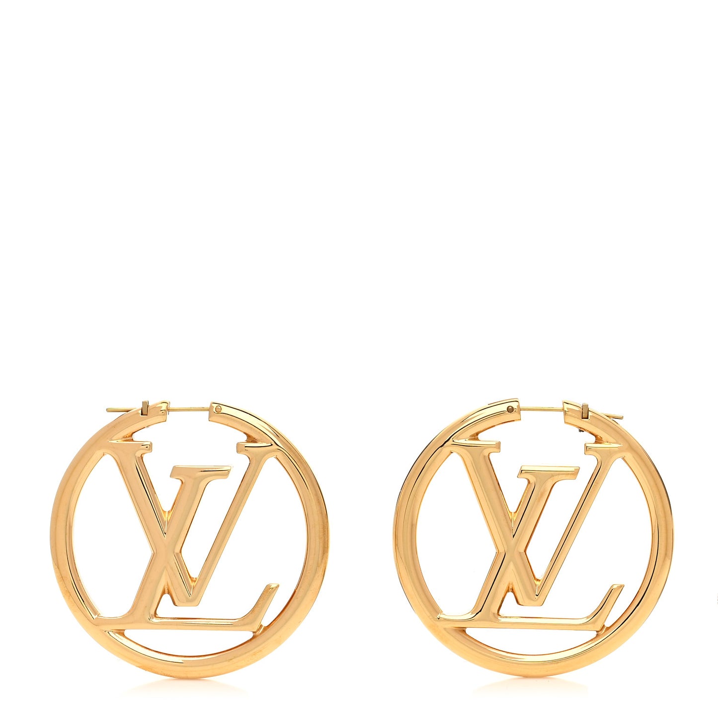 Metal Louise Hoop Earrings Gold