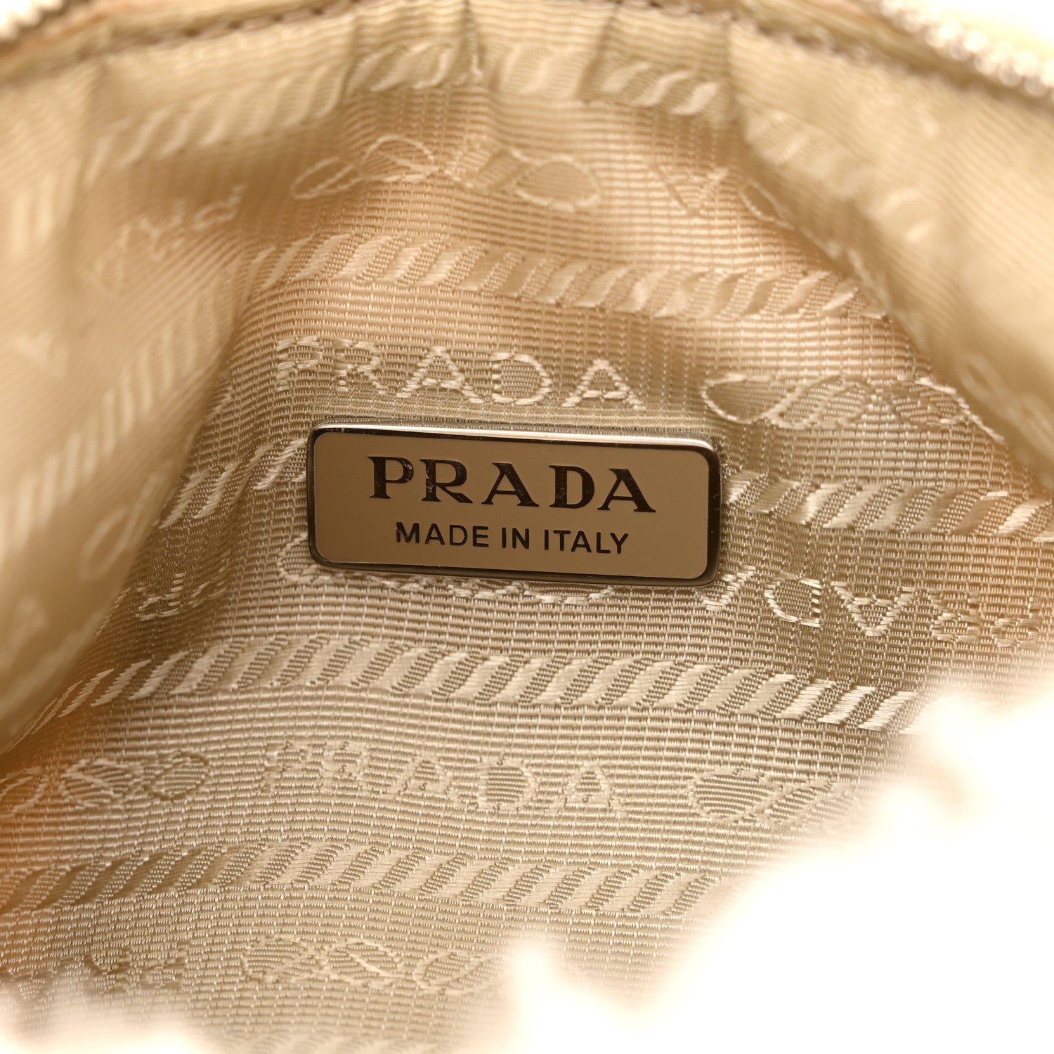 Prada Shearling Mini Re-Edition 2000 Bag Ecru 6 of 9