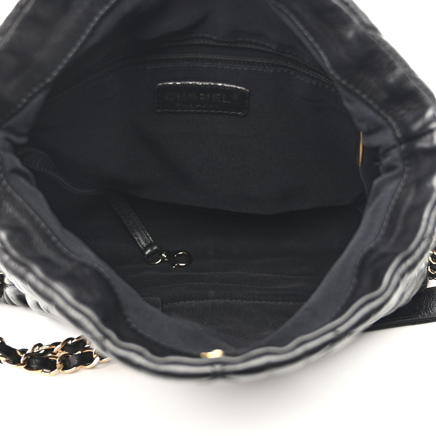Chanel Calfskin Quilted Medium Chain Me Hobo Black 5 of 10