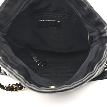 Chanel Calfskin Quilted Medium Chain Me Hobo Black 5 of 10