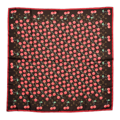 Louis Vuitton Silk Monogram Cerises Scarf 1 of 6