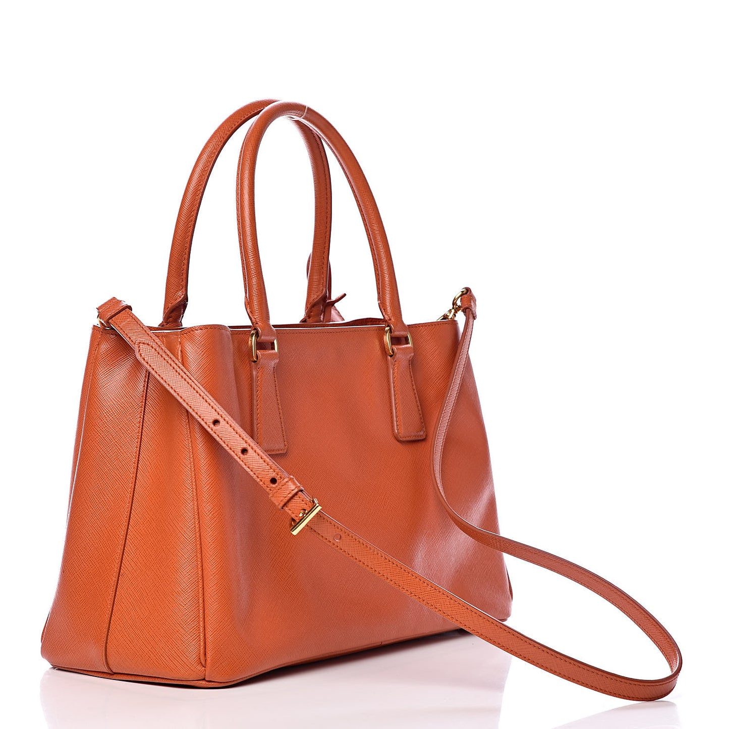 Saffiano Lux Small Tote Papaya