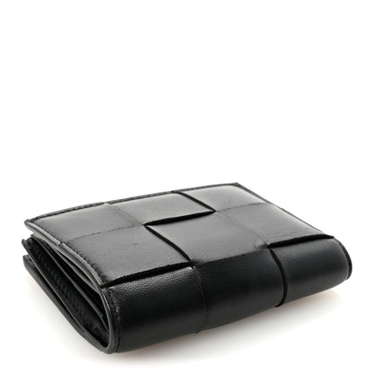 Bottega Veneta Nappa Maxi Intrecciato Small Bi-Fold Zip Wallet Black 4 of 7