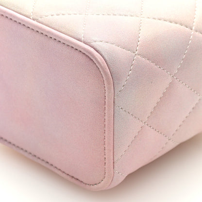 Chanel Lambskin Quilted Ombre Mini Top Handle Vanity Case With Chain Pink Multicolor 9 of 9