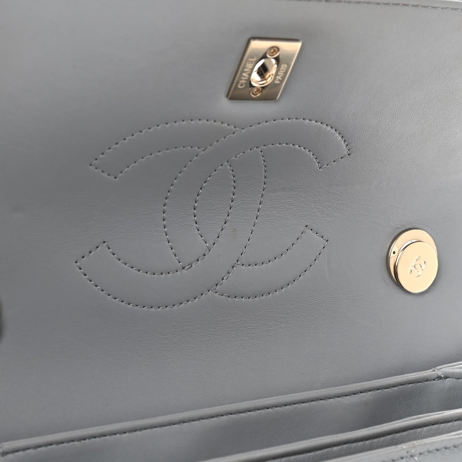 Chanel Lambskin Quilted Small Trendy CC Flap Dual Handle Bag Grey 10 of 10