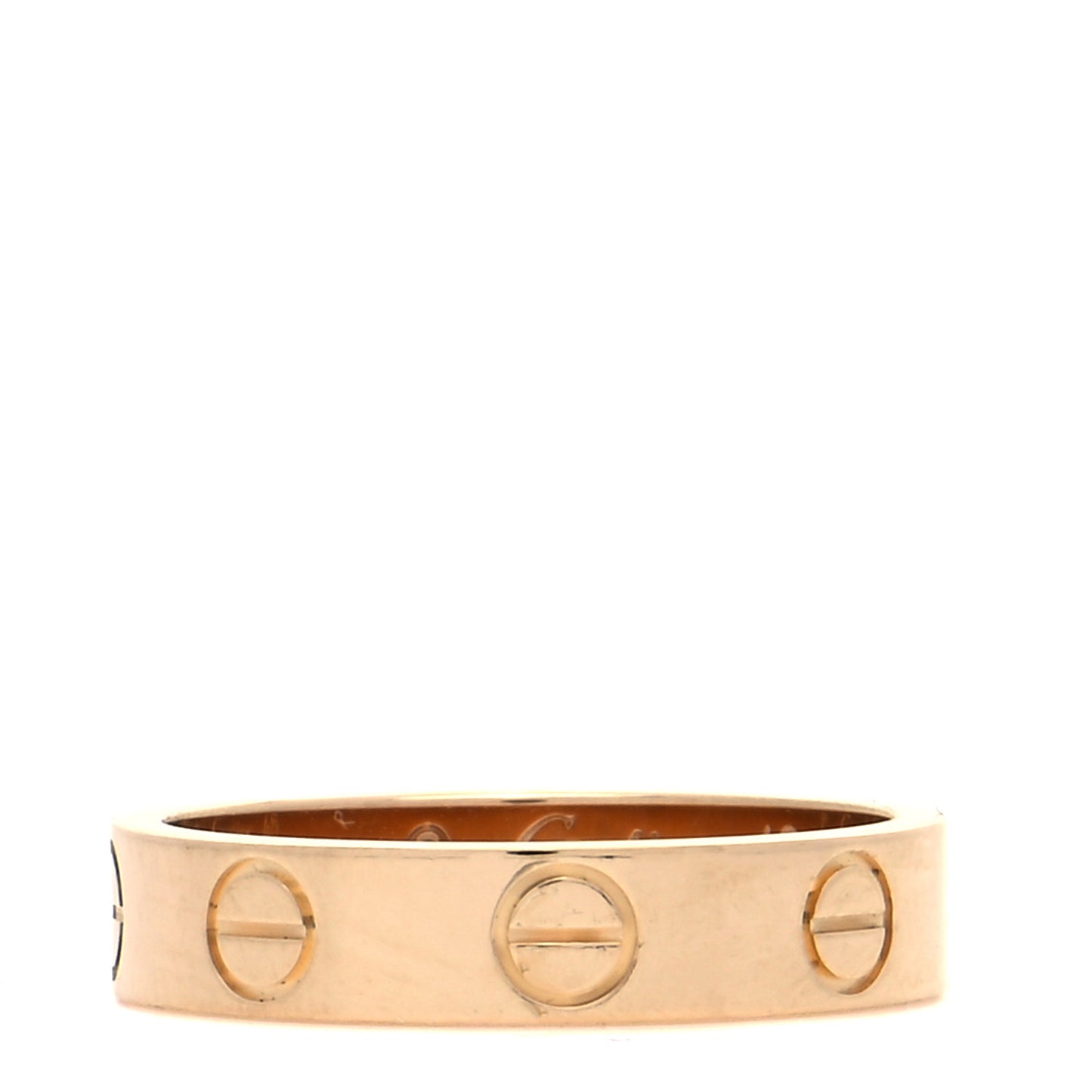 18K Yellow Gold 3.5mm LOVE Wedding Band Ring 46 3.75