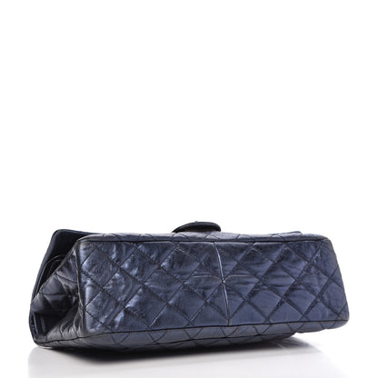 Chanel Metallic Aged Calfskin Quilted 2.55 Reissue 226 Flap Blue 4 of 9