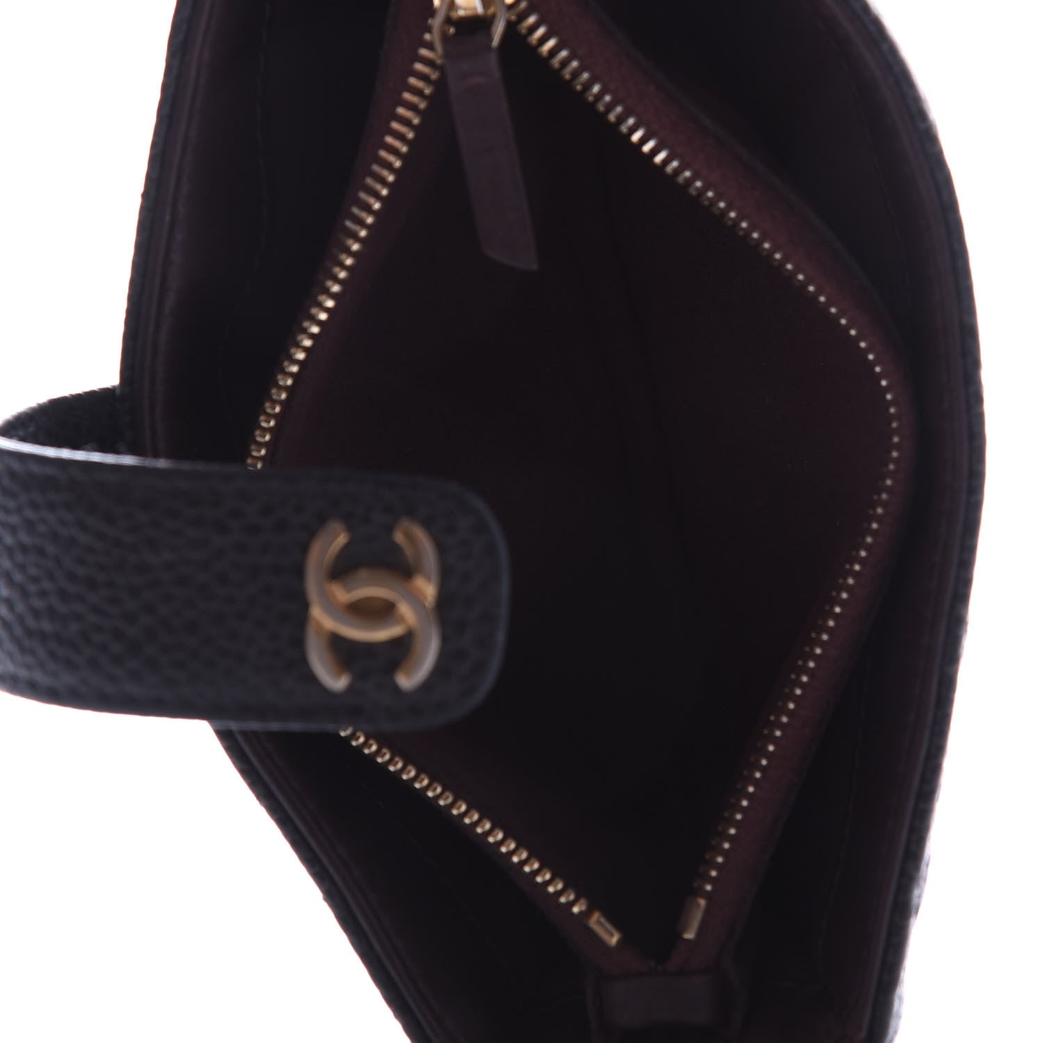 Chanel Caviar Quilted Mini Phone Holder Clutch Black 5 of 7