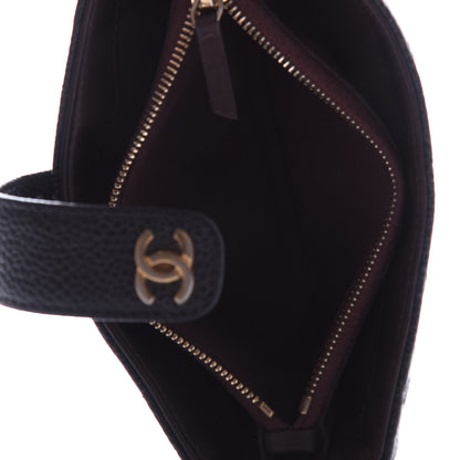 Chanel Caviar Quilted Mini Phone Holder Clutch Black 5 of 7