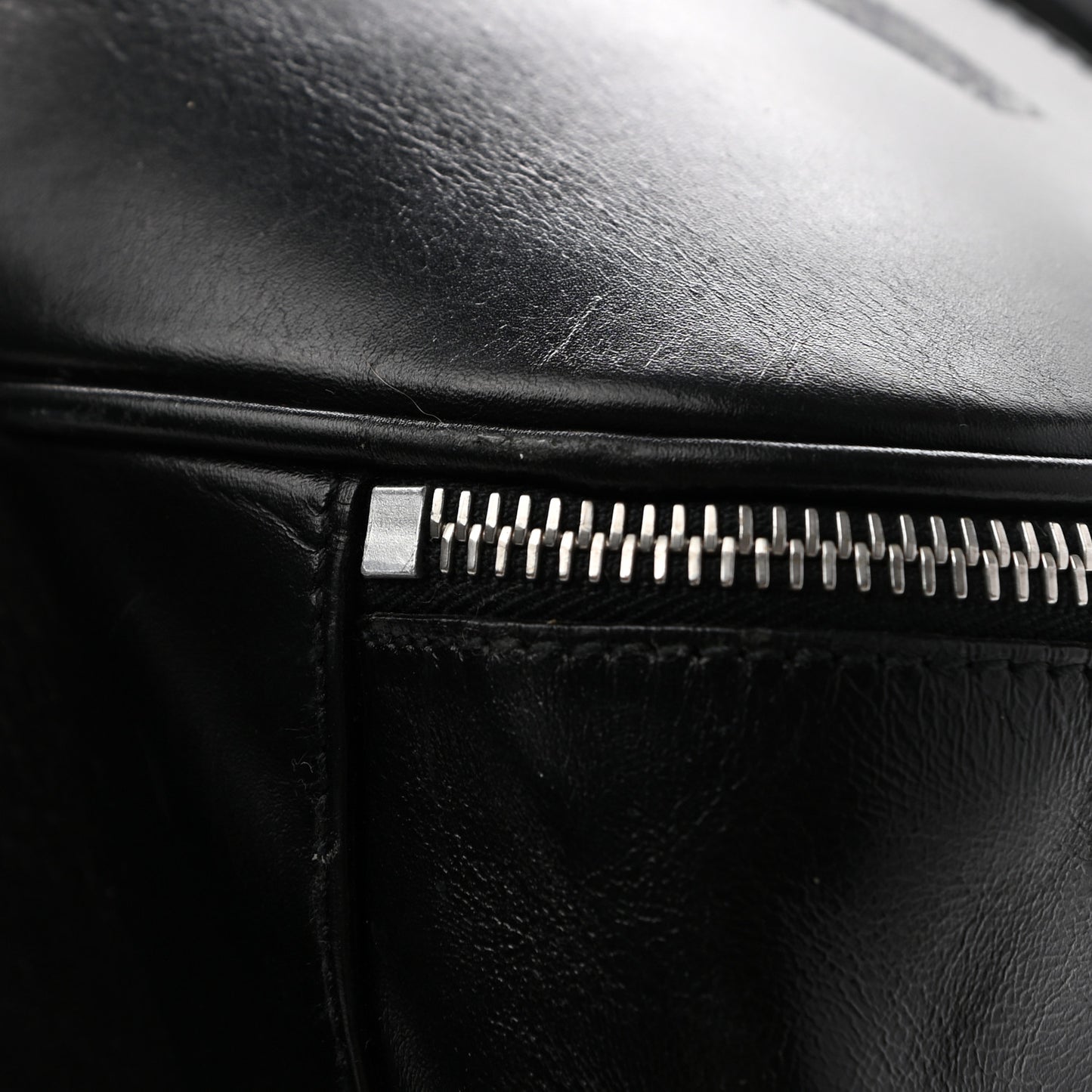 Tessuto Nylon Calfskin Duffle Black