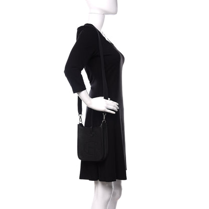 Hermes Taurillon Clemence Evelyne TPM Black 2 of 11