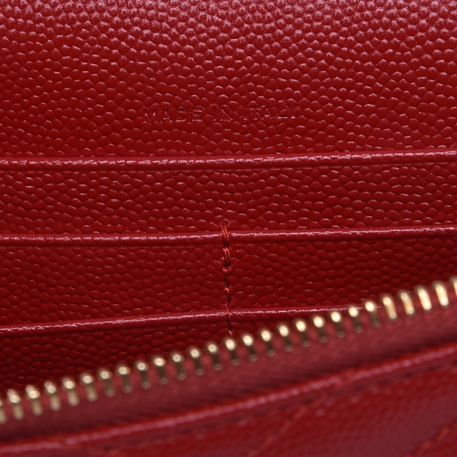 Saint Laurent Grain De Poudre Matelasse Chevron Monogram Envelope Chain Wallet New Red 7 of 9