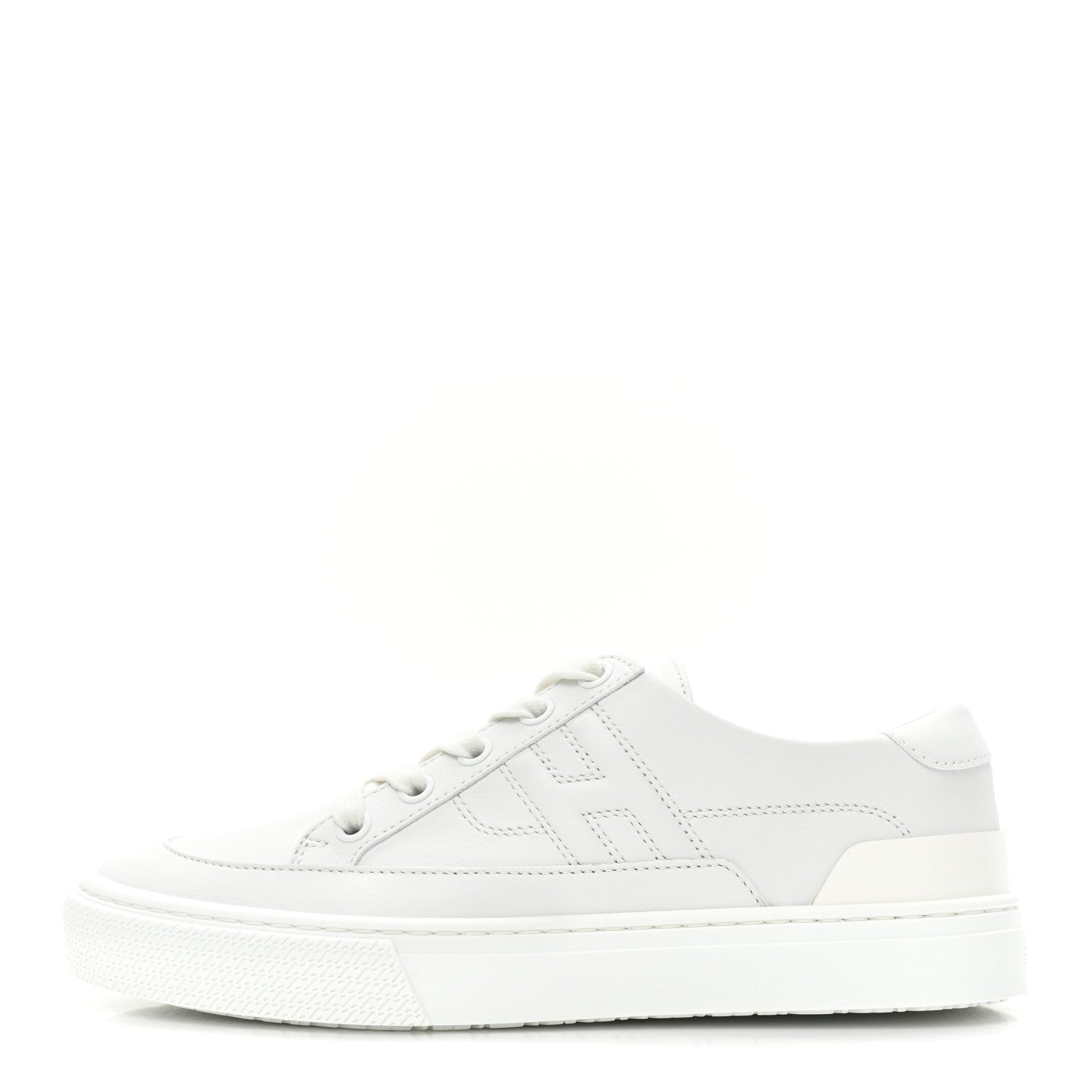 Hermes Calfskin Womens Deep Sneakers 35 White 1 of 10