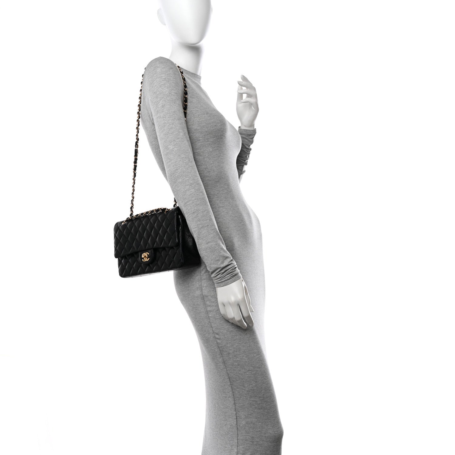 Chanel Lambskin Quilted Medium Double Flap Black 2 of 11