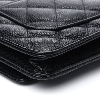 Chanel Caviar Quilted Wallet On Chain WOC Black 12 of 14