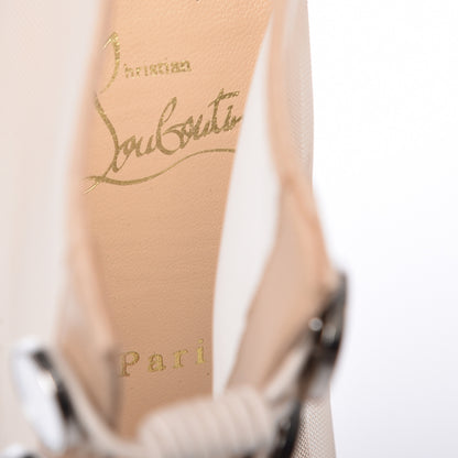 Christian Louboutin Mesh Nappa Marikate 100 Ankle Boots 39.5 Nude 7 of 7