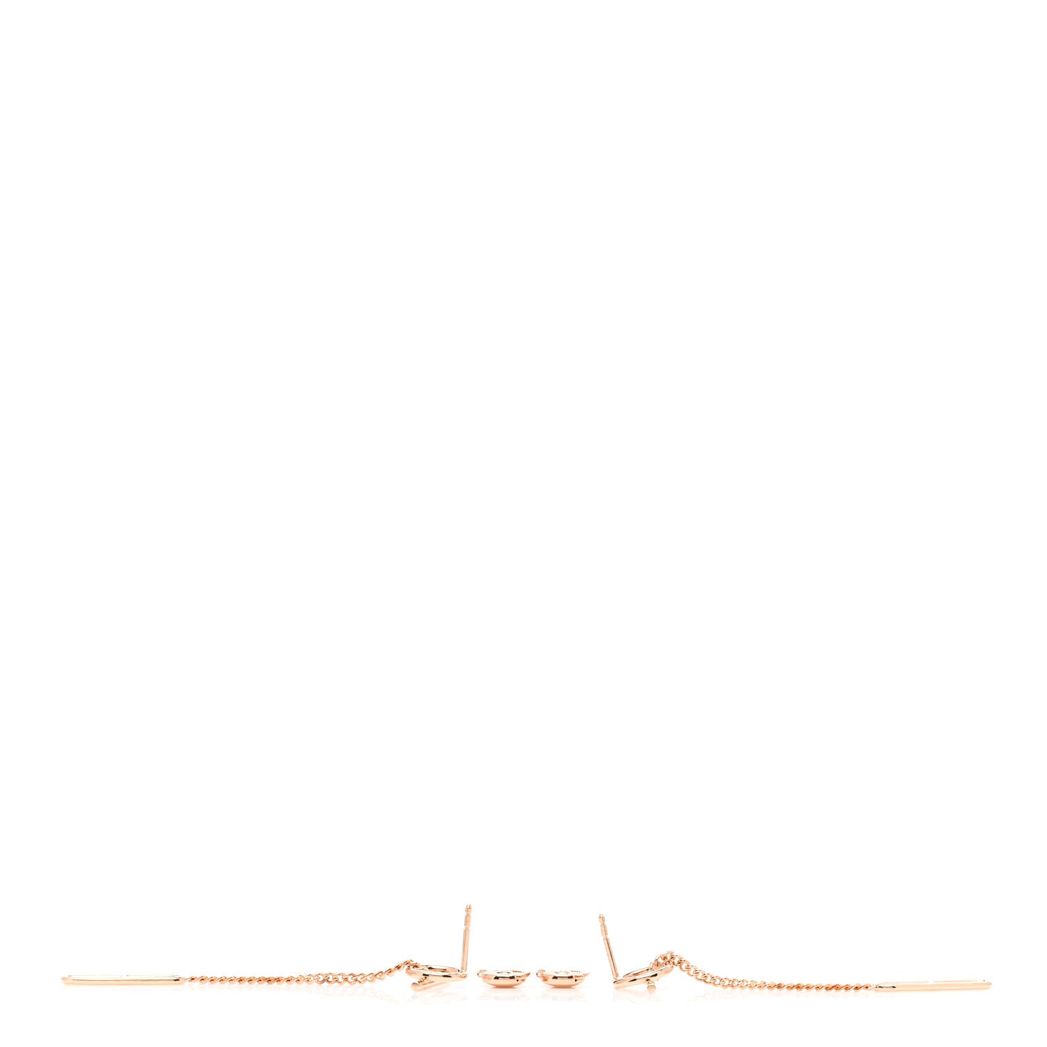 Hermes 18K Rose Gold Echappee Earrings 3 of 5