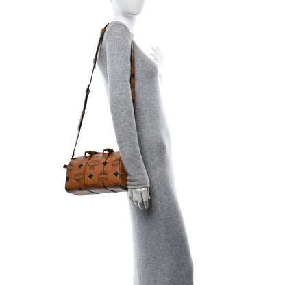 MCM Maxi Visetos Small Aren Boston Bag Cognac 3 of 9