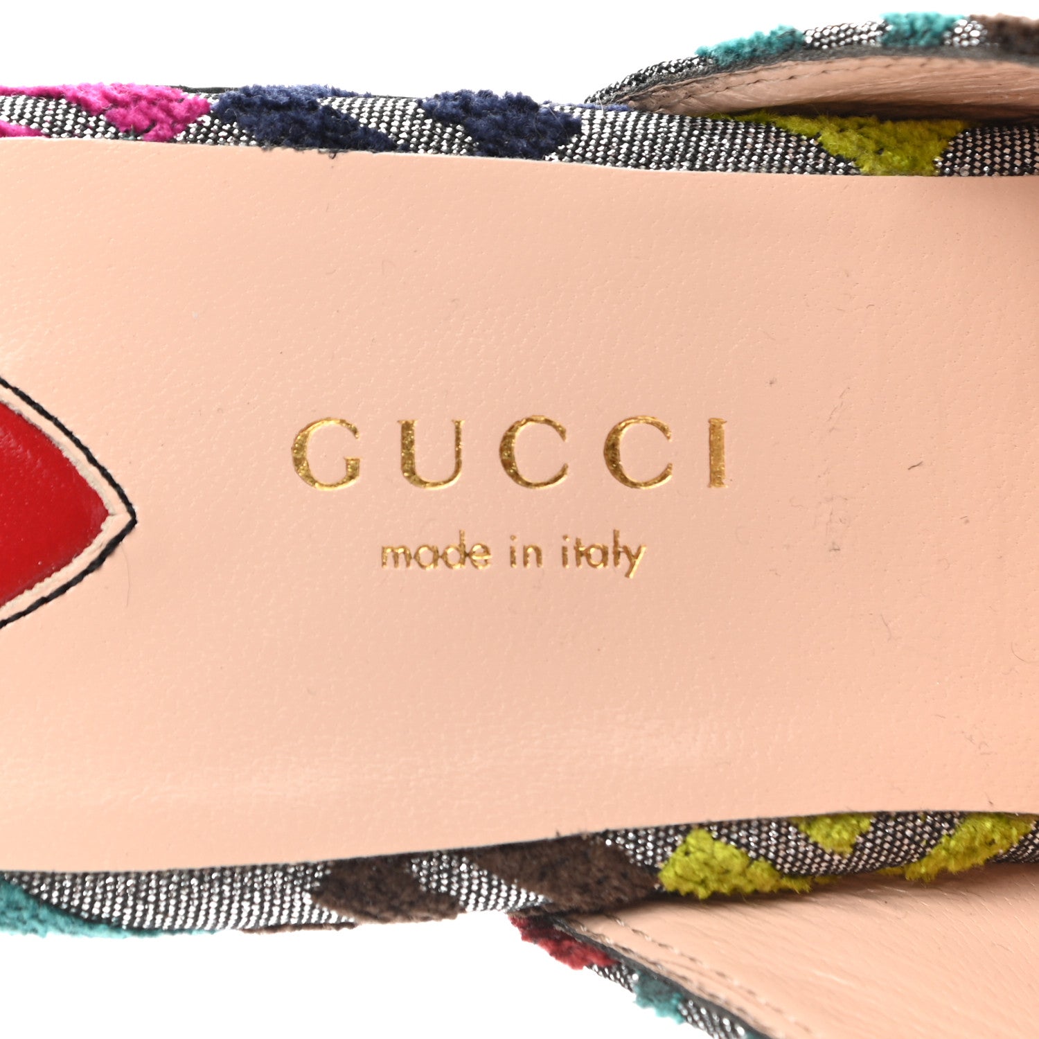 Gucci Velvet Lurex Square G Womens Princetown Slippers 37 Silver Multicolor 6 of 10