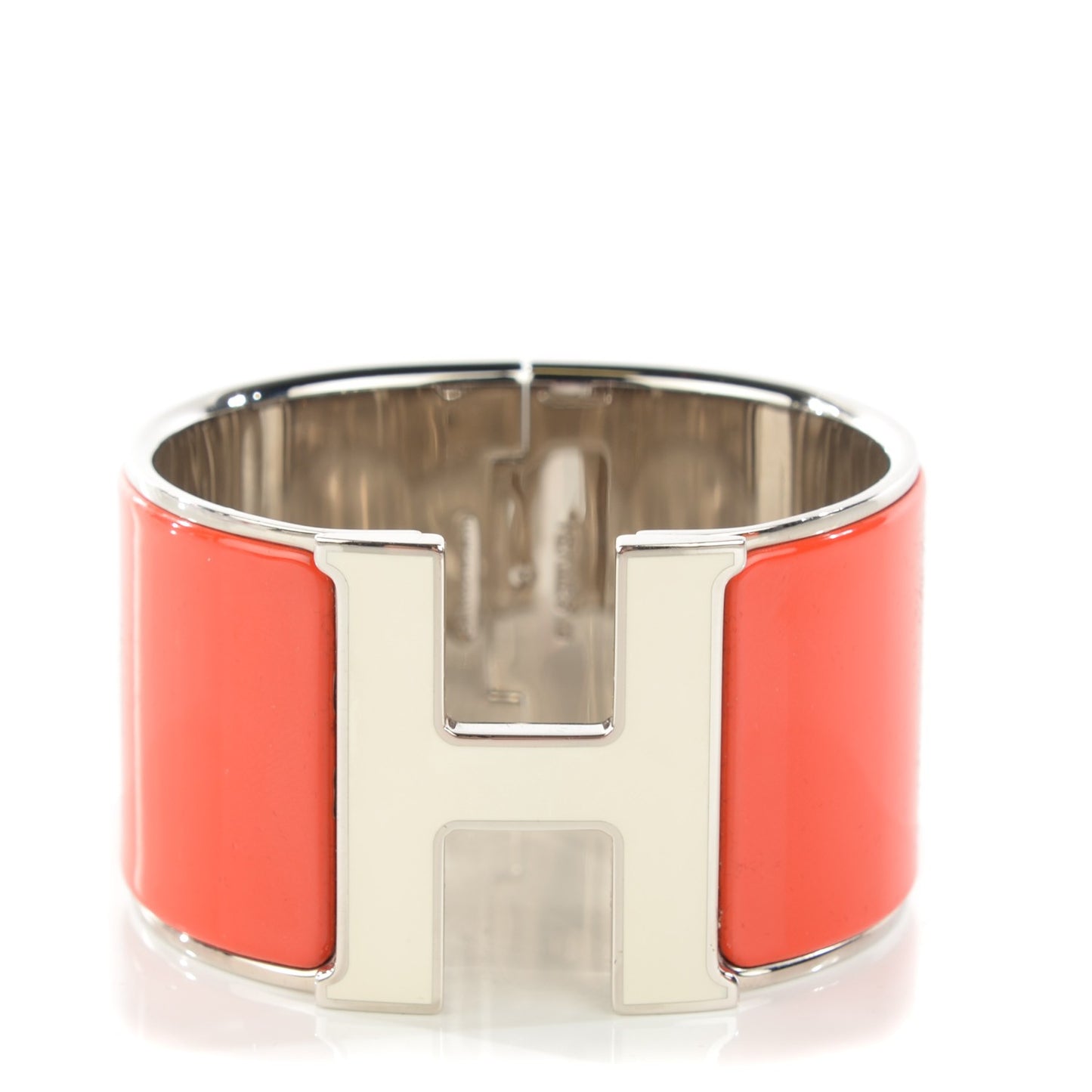 Enamel Extra Wide Clic Clac H Bracelet PM Orange Fruite