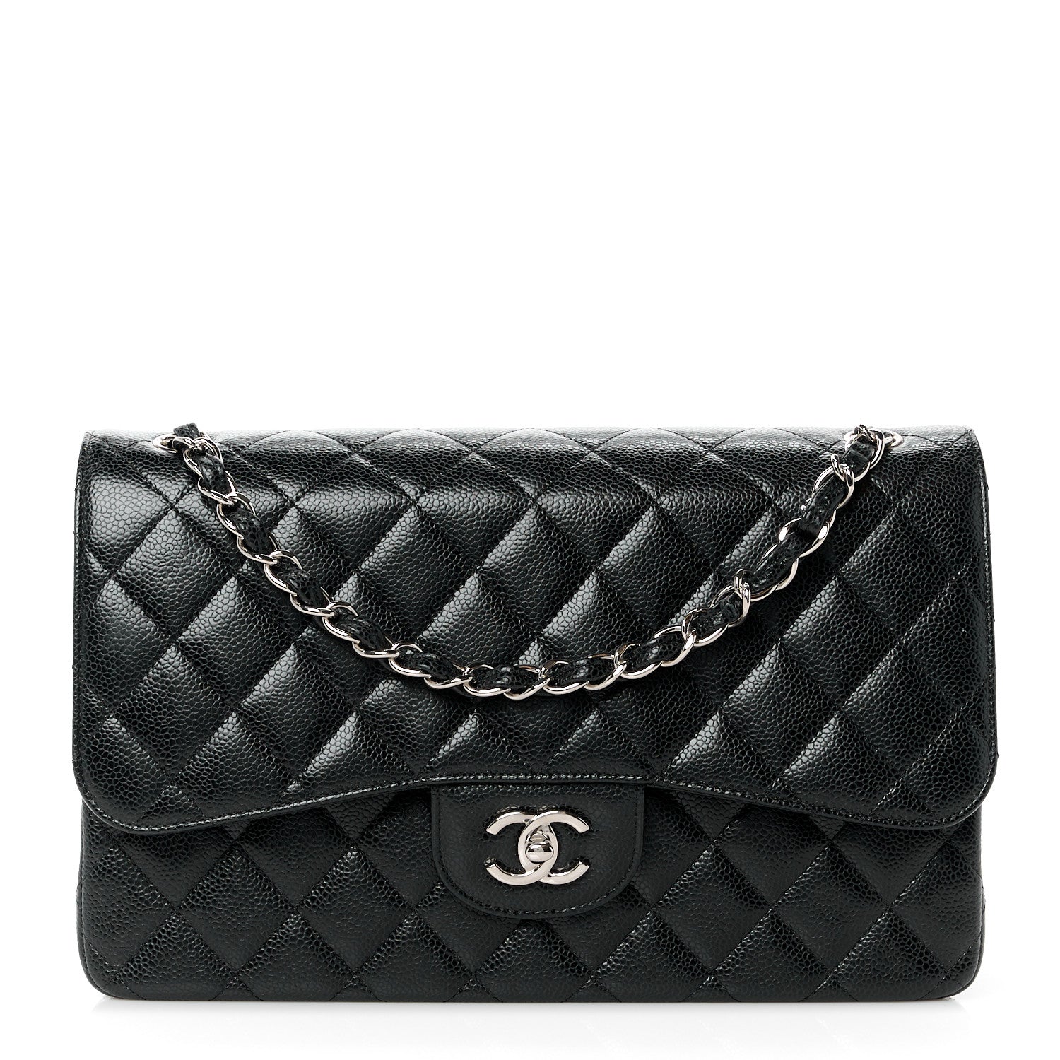 Chanel Caviar Quilted Jumbo Double Flap Black 1 of 11