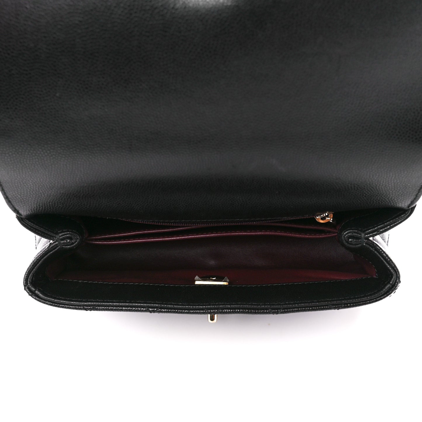 Caviar Quilted Mini Coco Handle Flap Black
