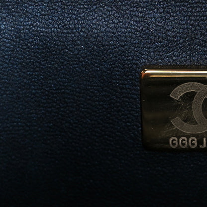 Chanel Lambskin Quilted Mini Top Handle Rectangular Flap Navy Blue 8 of 12