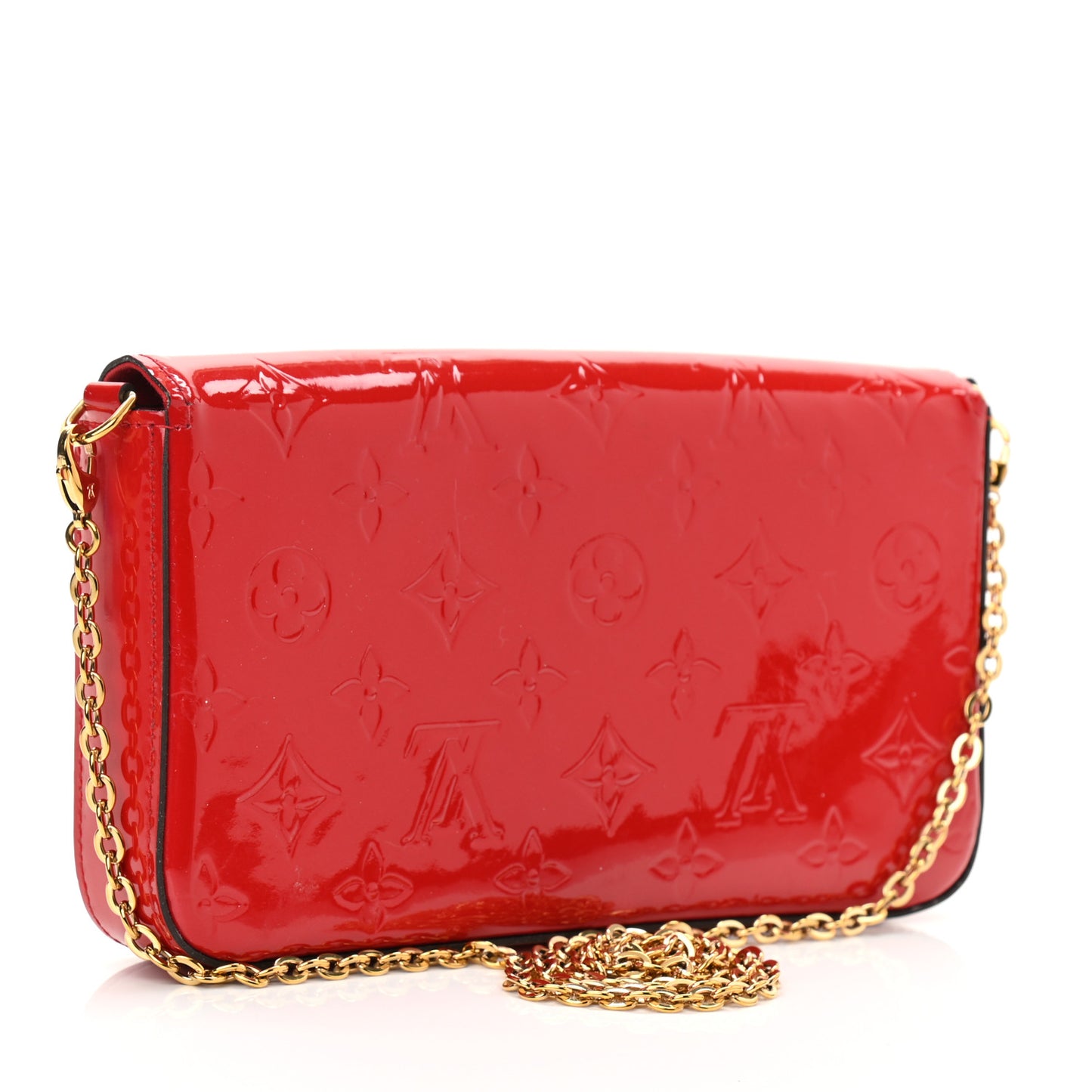 Vernis Felicie Pochette Chain Wallet Cherry