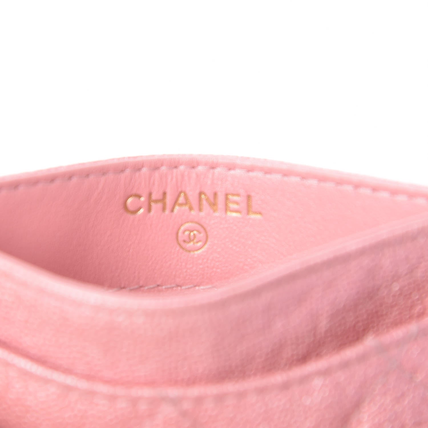 Chanel Iridescent Caviar Quilted Card Holder Rose Pink 6 of 9